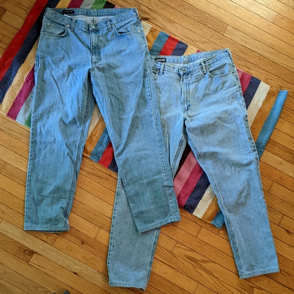 2 pairs Vintage Lands End Square Rigger Jeans